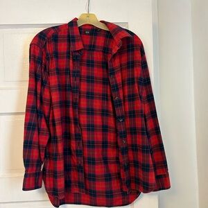 Uniqlo Red and Black Plaid Shirt